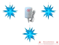 Preview: Herrnhuter Sterne-Set "Flexi" XL, blau